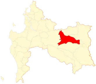 Lage der Gemeinde in der Región del Biobío