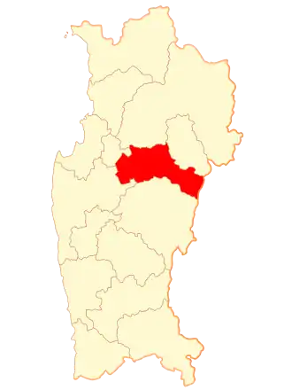 Lage der Gemeinde in der Región de Coquimbo