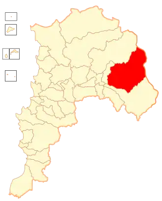 Lage der Gemeinde in der Región de Valparaíso