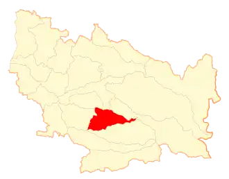 Lage der Gemeinde in der Región de Ñuble