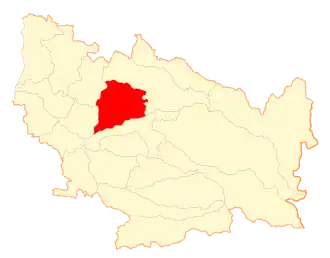 Lage der Gemeinde in der Región de Ñuble