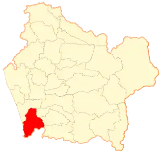 Lage von Toltén in der Región de la Araucanía