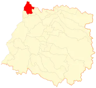 Lage der Gemeinde in der Región del Maule