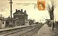 Bahnhof auf einer Postkarte Anfang des 20. Jahrhunderts
