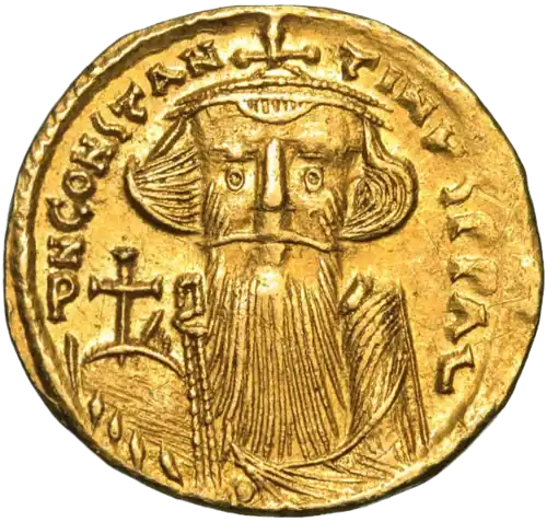 Konstans II. mit seinem Sohn Konstantin