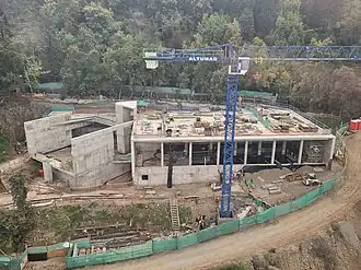 Die Baustelle der Bergstation Plaza México der Teleférico Pío Nono (2024)