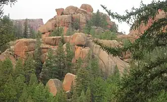 Steinformation in der Lost Creek Wilderness