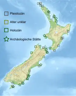 Topographische Nueseelandkarte mit Symbolen