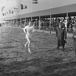 Henri Clerckx (nach einem Crosslauf im Jahr 1963) – Rennen nicht&nbsp;beendet