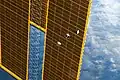 Aussetzen von CubeSats aus der ISS (von links nach rechts: TechEdSat, F-1 und FITSAT-1).