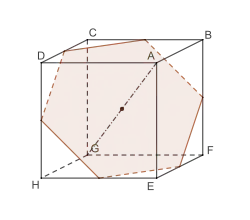 Regelmäßiges Sechseck als Schnittfläche