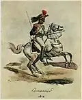 Kürassier 1812, Illustration in der Collection des Uniformes des Armées françaises de 1791 à 1814, Paris 1822