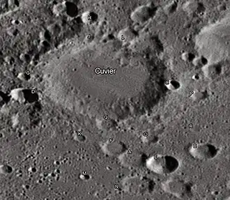 Cuvier mit seinen Nebenkratern