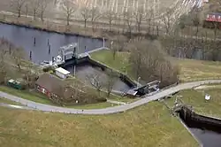 Luftaufnahme alte Kammerschleuse