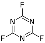 Strukturformel von Cyanurfluorid