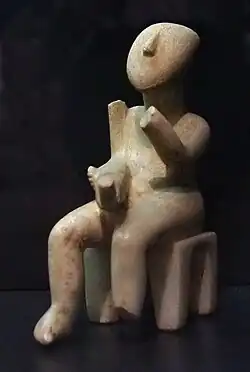 Harfenspieler 15,6&nbsp;cm, Fundort Santorin, Badisches Landesmuseum Karlsruhe