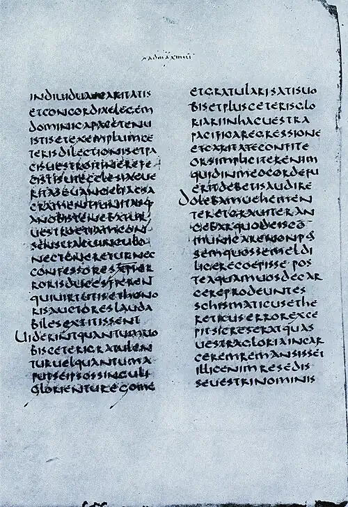 Cyprianus-Briefe, Pergamentkodex, 4.&nbsp;Jahrhundert