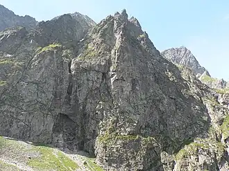 Blick von dem Bergsee Czarny Staw pod Rysami