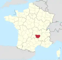 Lage des Departements Haute-Loire in Frankreich