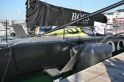 Foil an Backbord der Hugo Boss