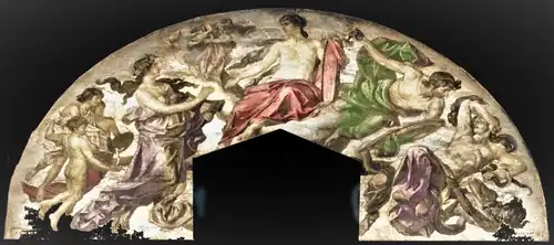 Wandmosaik Veritate Arti von Fritz Roeber (1851–1924), ganz