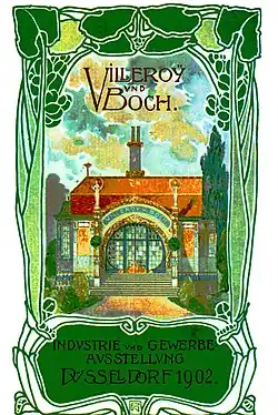 Majolikahäuschen von Villeroy & Boch im Düsseldorfer Hofgarten, erbaut nach Entwürfen von Anton Joseph Pleyer im Jahr 1902