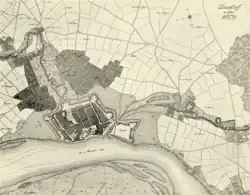Landskron Gewässer hinter den Festungsanlagen Düsseldorfs (1609)