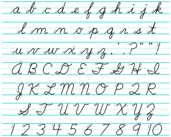 D’Nealian cursive, 1978