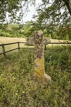 Steinkreuz unweit südlich der Hofwüstung Brönnhof, im Jahre 2019