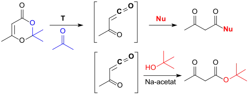 Bildung von tert-Butylacetoacetat aus DAA