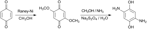 Synthese von DAHQ aus 1,4-Benzochinon