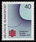 Briefmarke der Deutschen Bundespost zum Deutschen Turnfest in Stuttgart, 1973