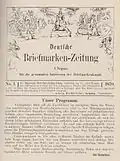 Titelseite der ersten Ausgabe der Deutschen Briefmarken-Zeitung von 1870