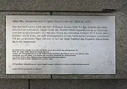 Erklärungstafel für das Denkmal Kruzianer