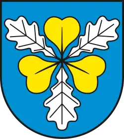 Wappen von Schönhausen (Elbe) unter Verwendung von Elementen der Bismarcks.