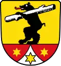Das Wappen der ehemaligen Gemeinde Deubach ist dem Wappen der Zech von Deybach entlehnt