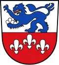 Leopardierter Löwe im Wappen von Edenbergen (bei Augsburg)