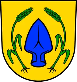 Grabenstetten zwei Ähren um eine Pflugschar