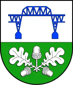 Eisenbahnhochbrücke (im Wappen von Hochdonn&nbsp;DE)