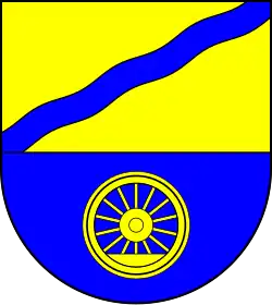 Lokomotivrad (im Wappen von Jübek&nbsp;DE)