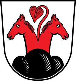 Schachrössel im Wappen von Kienberg (Oberbayern)