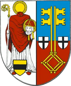 Wappen der Stadt Krefeld seit 1950, nach einem Entwurf des Heraldikers Wolfgang Pagenstecher
