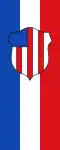 Bannerflagge mit aufgelegtem Wappen