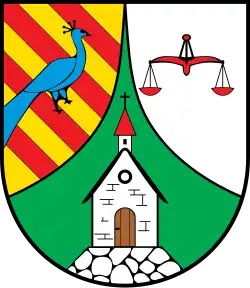 Gespaltener Schild, eingeschweifte oder eingebogene Spitze (Steimel&nbsp;DE)