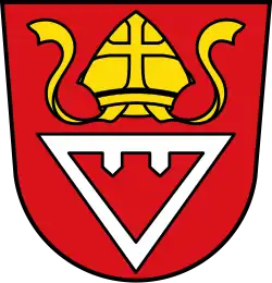 Gestürzte Triangel im Wappen von Wehringen (Bayern)