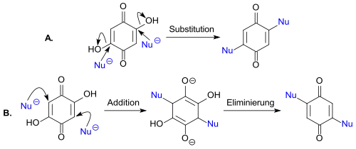 Nukleophile Reaktionen an DHBQ