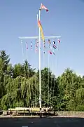 Flaggenmast auf der Terrasse