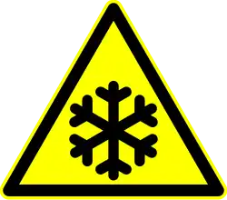 DIN 4844-2 Warnung vor Kaelte D-W017