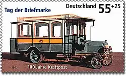 55+25-Cent-Zuschlagswert der Bundesrepublik Deutschland 2005 zum Tag der Briefmarke („100&nbsp;Jahre Kraftpost“)