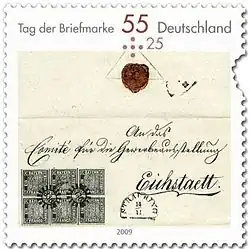 Eichstätt-Brief auf einer deutschen Briefmarke von 2009